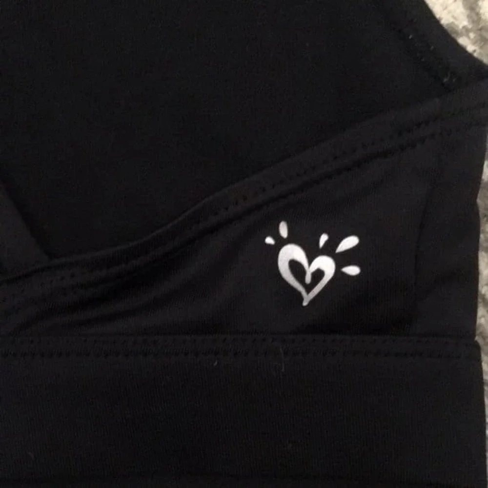 Justice sports bra black size 30 strappy